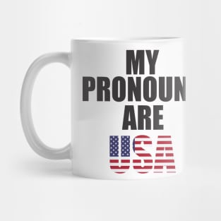 my pronouns are usa Mug